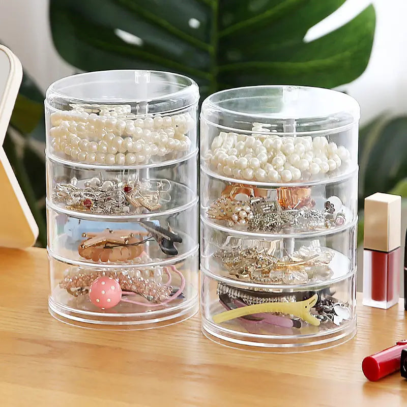 Rotating Acrylic Jewelry Organizer & Vanity Storage