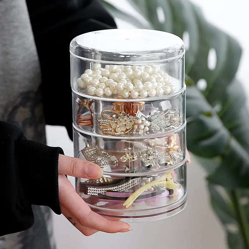 Rotating Acrylic Jewelry Organizer & Vanity Storage
